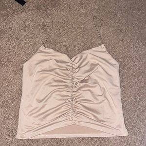 Tan Scrunch Tank Top